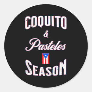 Sticker Rond Saison Coquito Alimentaire Porto-Rico Pasteles