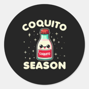 Sticker Rond Saison Coquito - Noël Coquito Porto-Ricain