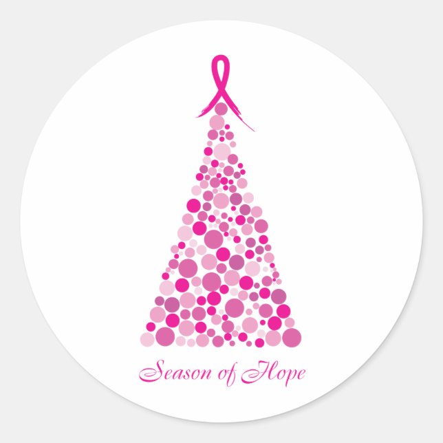 Sticker Rond Saison de l'espoir - Cancer du sein (Devant)