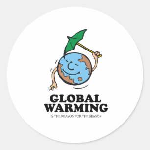 Sticker Rond saison réchauffement climatique