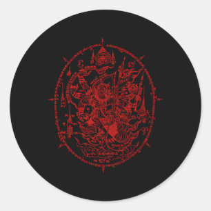 Sticker Rond Sak Yant Thaïlande tatouage magique Thai Tattoos t