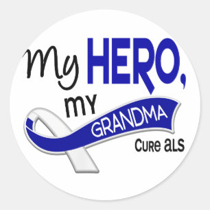Sticker Rond SAL ma grand-maman mon héros 42