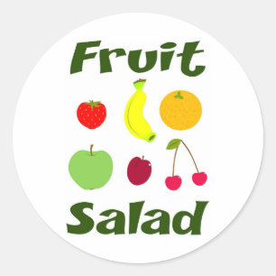 Sticker Rond Salade de fruits