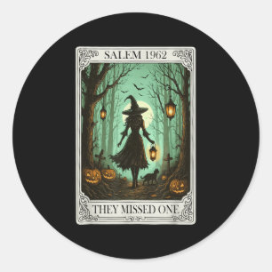 Sticker Rond Salem 1692 Halloween Sorcière Ils Ont Manqué Un Ta