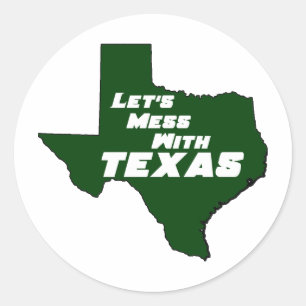 Sticker Rond Salissons avec le vert du Texas