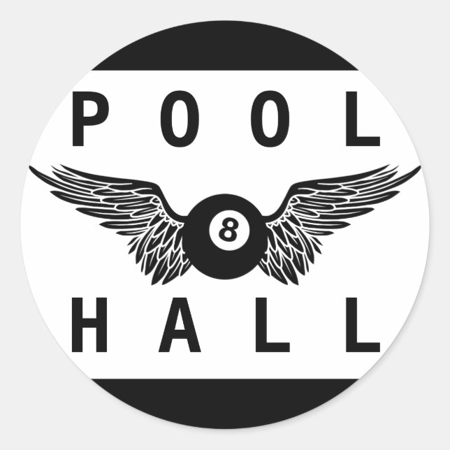 Sticker Rond salle de billard volante (Devant)
