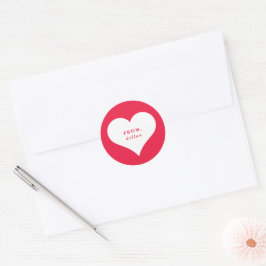 Sticker Rond salle de classe xoxo coeur carte valentine