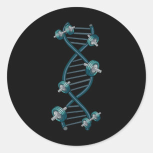 Sticker Rond Salle De Fitness De L'Adn