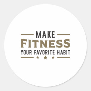 Sticker Rond Salle De Fitness Travail Danse Entraînement Sport