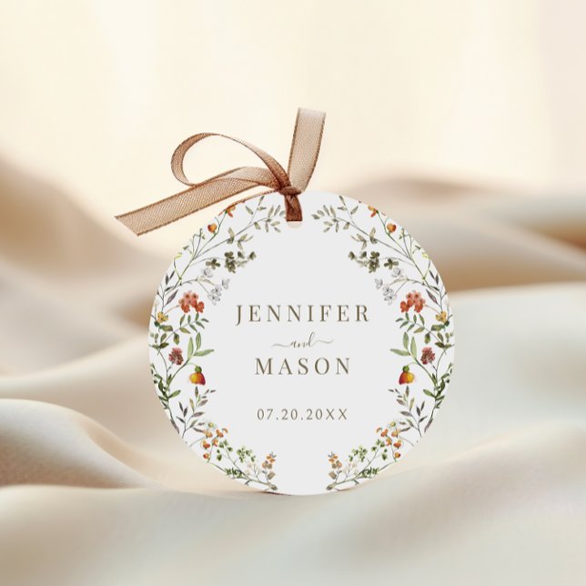 Sticker Rond Salle de mariage du Fleur sauvage de prairie d'aut (Créateur téléchargé)