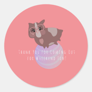 Sticker Rond Salle de sport pour cobayes