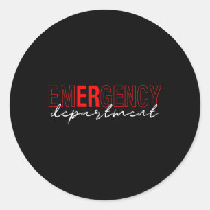 Sticker Rond Salle D'Urgence Er Rn Infirmière Département Santé