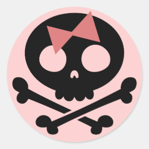 Sticker Rond Sally Roger - bw