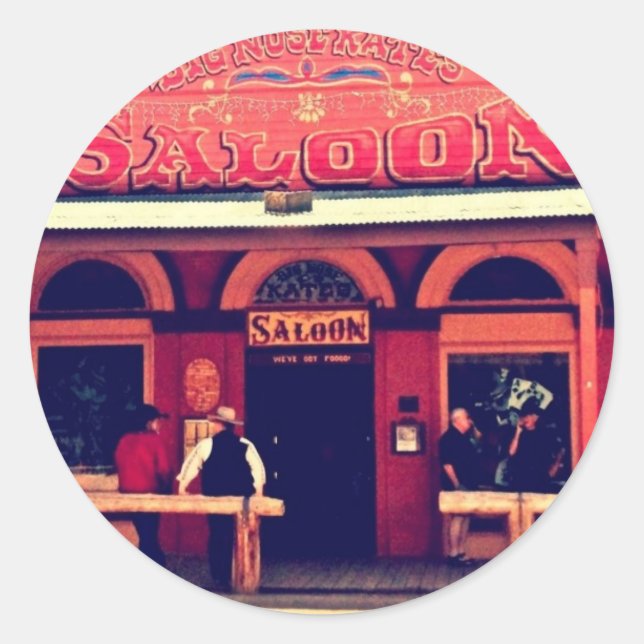 Sticker Rond Salon Big Nose Kate Tombstone Arizona (Devant)