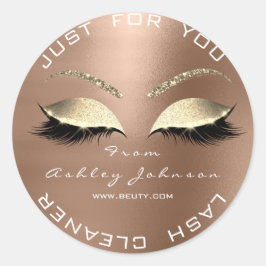 Sticker Rond Salon de Beauté Blanche Parties scintillant Café G