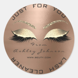 Sticker Rond Salon de Beauté Blanche Parties scintillant Nettoy