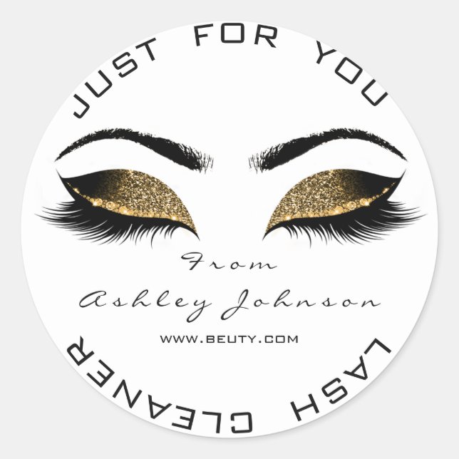 Sticker Rond Salon de beauté Parties scintillant blanche SPA Go (Devant)