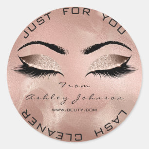 Sticker Rond Salon de beauté rose Parties scintillant Nettoyeur