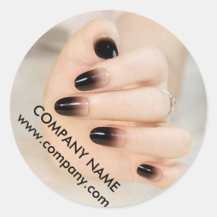 Sticker Rond salon élégant de manucure à ongles