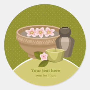 Sticker Rond Salon spa de beauté