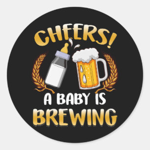 Sticker Rond Salue Un Bébé Est En Train De Brûler La Fête Du La