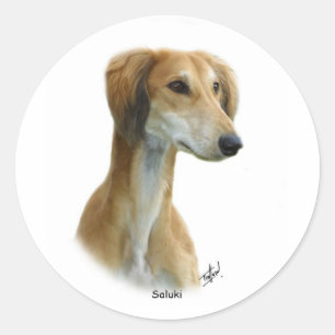 Sticker Rond Saluki