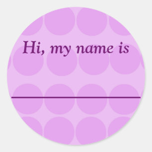 Sticker Rond "Salut, mon nom est _________"