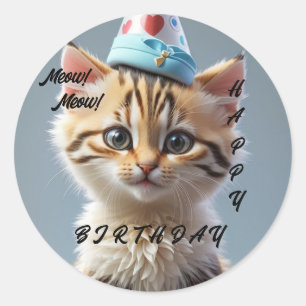 Sticker Rond Salut ! Salut ! Joyeux anniversaire