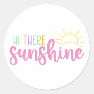 Sticker Rond Salut, soleil
