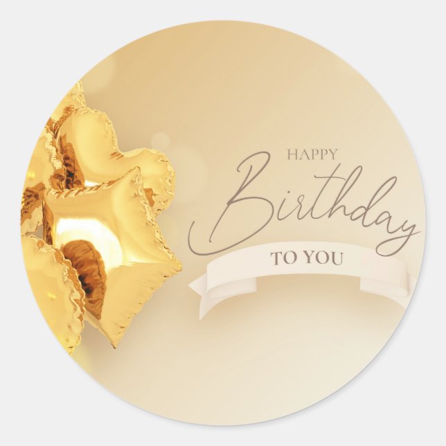 Sticker Rond salutation d'anniversaire (Devant)