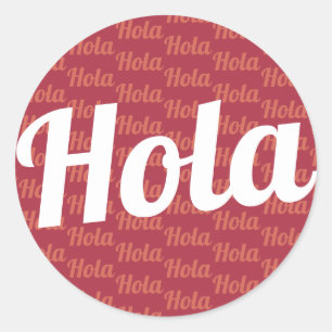 Sticker Rond Salutation de Hola