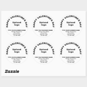 Sticker Rond Salutation de Saint-Valentin d'affaires sur Sticke