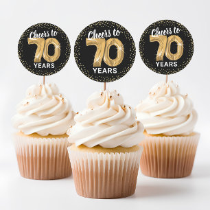 Sticker Rond Salutations à 70 ans Adulte Anniversaire