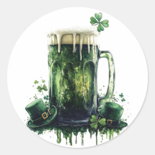 Sticker Rond Salutations à la Saint Patrick ! Illustration de b