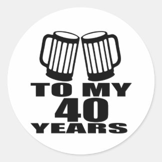 Sticker Rond Salutations À Mes 40 Ans De Design Anniversaire