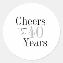 Salutations jusqu'à 40 Anniversaire minimum d'arge