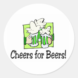 Sticker Rond Salutations Pour Bières St Patty Day