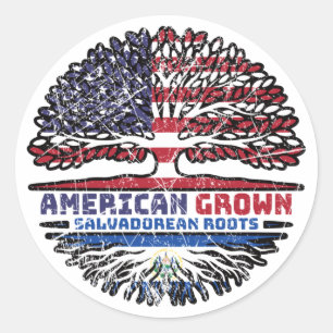 Sticker Rond Salvador Salvadorien Salvadorien USA United