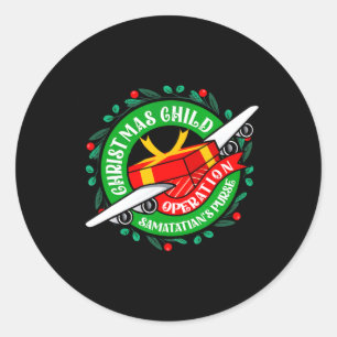 Sticker Rond Samaritan's Purse Opération Enfant de Noël Meme C