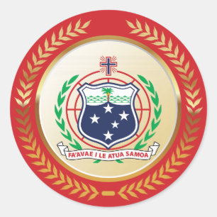 Sticker Rond Samoa Armoiries