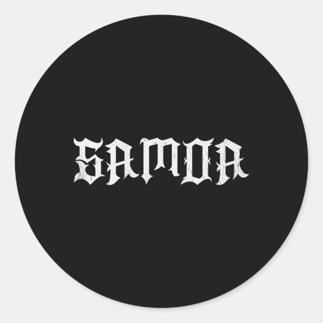 Sticker Rond Samoa Samoan Pride polynésienne (Devant)