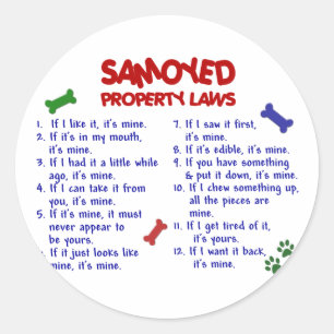 Sticker Rond SAMOYED Property Laws 2