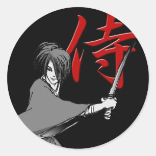Sticker Rond SAMURAI 01a
