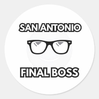 Sticker Rond San Antonio Boss Final Émoticône cool