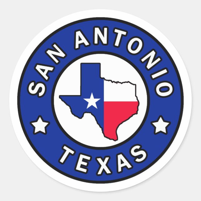 Sticker Rond San Antonio Texas (Devant)