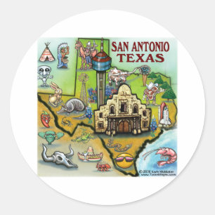 Sticker Rond San Antonio TX