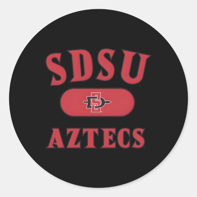 Sticker Rond San Diego State Aztecs Varsity (Devant)