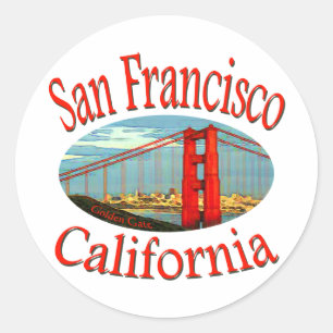 Sticker Rond San Francisco la Californie