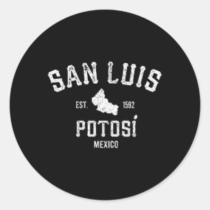 Sticker Rond San Luis Potosi Mexique Mapa Est 1592 Estado De Sa