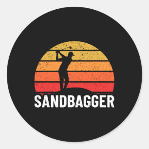 Sticker Rond Sandbagger Golf Design - Sandbagger